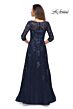 La Femme 28000 V-Neck Embroidered Dress