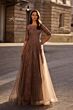 La Femme 28036 Boat Neckline Lace Dress