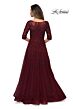 La Femme 28036 Boat Neckline Lace Dress