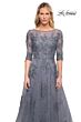 La Femme 28036 Boat Neckline Lace Dress
