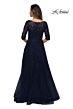 La Femme 28036 Boat Neckline Lace Dress