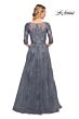 La Femme 28036 Boat Neckline Lace Dress