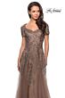 La Femme 28037 Short Sleeves Floral Dress
