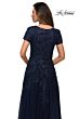 La Femme 28037 Short Sleeves Floral Dress