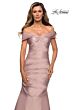 La Femme 28047 Off The Shoulder Ruched Dress