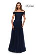 La Femme 28051 Off The Shoulder Sparkle Dress