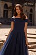 La Femme 28051 Off The Shoulder Sparkle Dress
