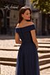La Femme 28051 Off The Shoulder Sparkle Dress