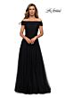 La Femme 28051 Off The Shoulder Sparkle Dress