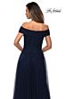 La Femme 28051 Off The Shoulder Sparkle Dress