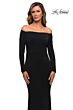 La Femme 28054 Long Sleeve Off The Shoulder Dress