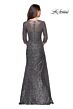 La Femme 28065 Three Quarter Sleeves Sequin Dress