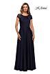 La Femme 28100 Cap Sleeve Scoop Neck Dress