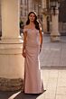 La Femme 28103 Off The Shoulder Ruched Dress