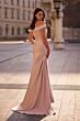 La Femme 28103 Off The Shoulder Ruched Dress