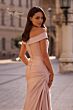 La Femme 28103 Off The Shoulder Ruched Dress