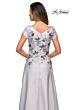 La Femme 28105 Floral Bodice Cap Sleeves Dress