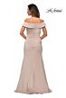La Femme 28110 Off The Shoulder Satin Dress