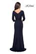 La Femme 28197 Wrap Skirt Three Quarter Sleeve Dress