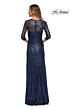 La Femme 27930 Court Neckline Sequin Dress