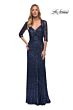 La Femme 27930 Court Neckline Sequin Dress