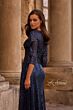 La Femme 27930 Court Neckline Sequin Dress