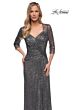 La Femme 27930 Court Neckline Sequin Dress