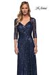 La Femme 27930 Court Neckline Sequin Dress