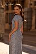 La Femme 29134 Beaded Lace Short Sleeve Dress