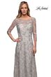 La Femme 29153 V-Back Floral Embroidery Dress