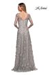 La Femme 29153 V-Back Floral Embroidery Dress