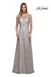 La Femme 29153 V-Back Floral Embroidery Dress