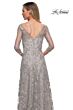 La Femme 29153 V-Back Floral Embroidery Dress
