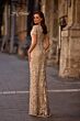 La Femme 29161 Bateau Neckline Embroidered Dress