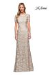 La Femme 29161 Bateau Neckline Embroidered Dress