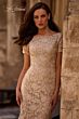 La Femme 29161 Bateau Neckline Embroidered Dress