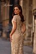 La Femme 29161 Bateau Neckline Embroidered Dress