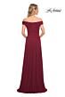 La Femme 29168 Ruched Bodice Off The Shoulder Dress