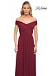 La Femme 29168 Ruched Bodice Off The Shoulder Dress