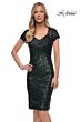 La Femme 29182 Short Sleeves Sequin Dress