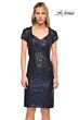 La Femme 29182 Short Sleeves Sequin Dress