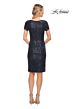 La Femme 29182 Short Sleeves Sequin Dress