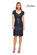 La Femme 29182 Short Sleeves Sequin Dress