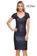La Femme 29182 Short Sleeves Sequin Dress