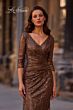 La Femme 29195 Three Quarter Sleeves Sequin Dress