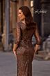 La Femme 29195 Three Quarter Sleeves Sequin Dress