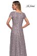 La Femme 29198 Short Sleeve Beaded Lace Dress