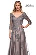 La Femme 29205 V-Back Embroidered Dress