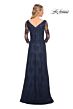 La Femme 29219 Sheer Sleeves Beaded Lace Dress