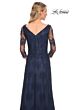 La Femme 29219 Sheer Sleeves Beaded Lace Dress